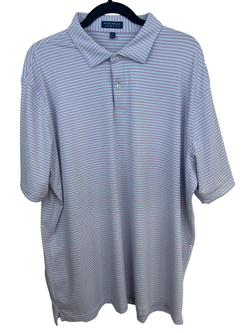 Peter Millar Crown Crafted Polo Shirt Men's XXL Striped Performance Golf